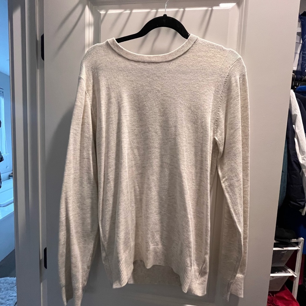 Men's Classic Beige Crewneck Sweater